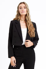 Gretchen Double Breasted Cropped Blazer