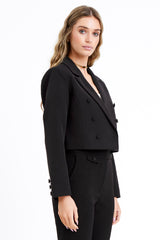 Gretchen Double Breasted Cropped Blazer