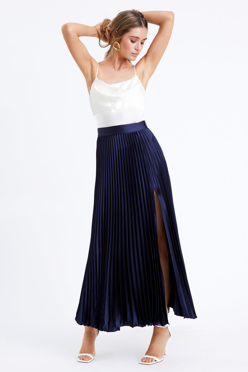 Honor Pleated Maxi Skirt