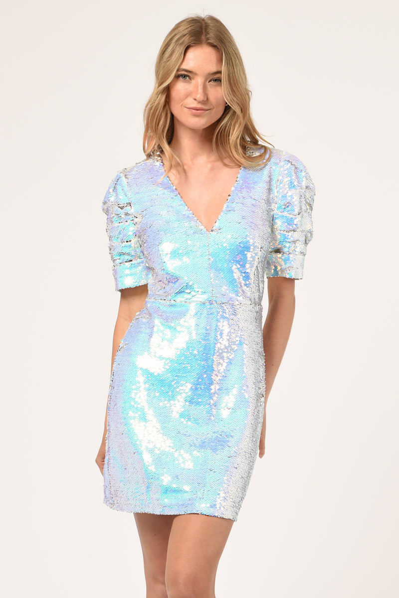 Karris Iridescent Sequin Mini Dress