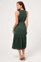 Kinton Tie Front V-Neck Maxi Dress