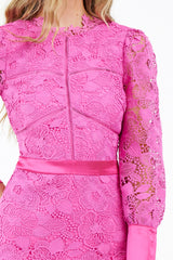 Luana Lace Wide Cuff Mini Dress