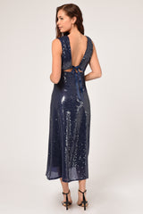 Konnie Tie Back Midi Sequin Dress