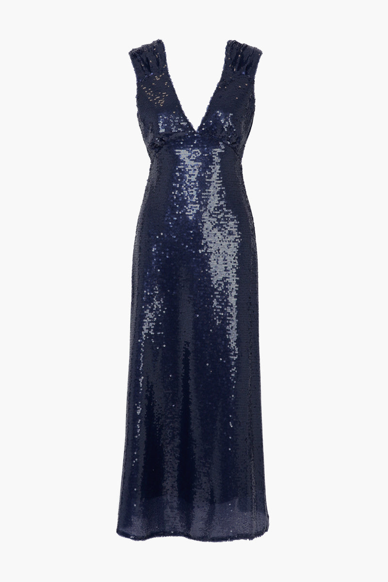 Konnie Tie Back Midi Sequin Dress