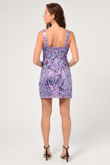 Burst Sequin Patterened Mini Dress