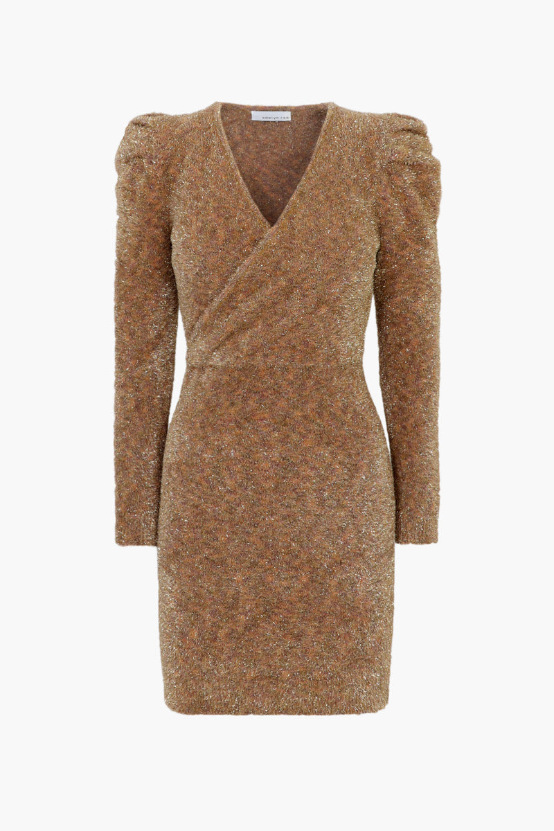 Zosha Lurex Wrap Knit Dress