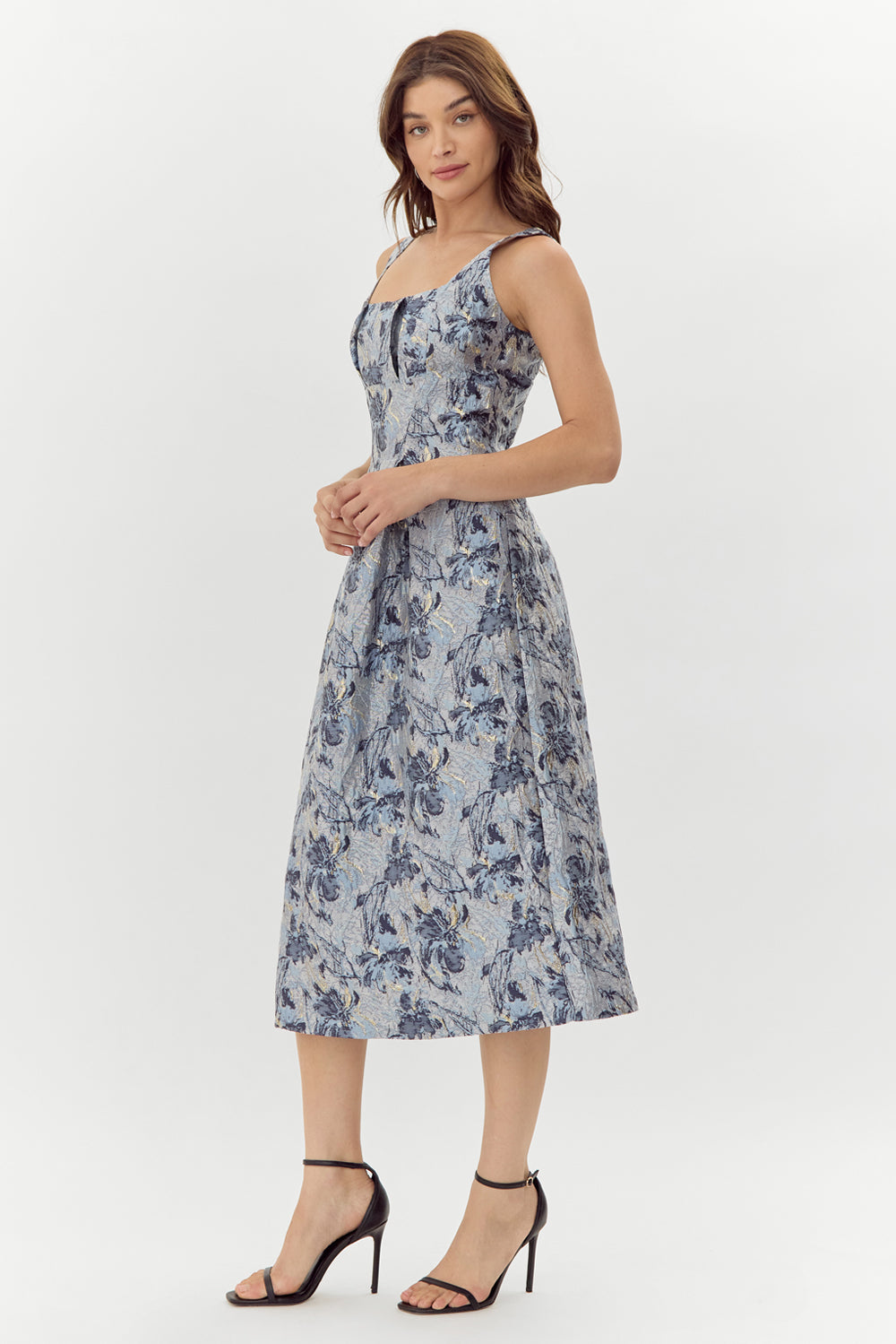 Stefani Jacquard Midi Dress