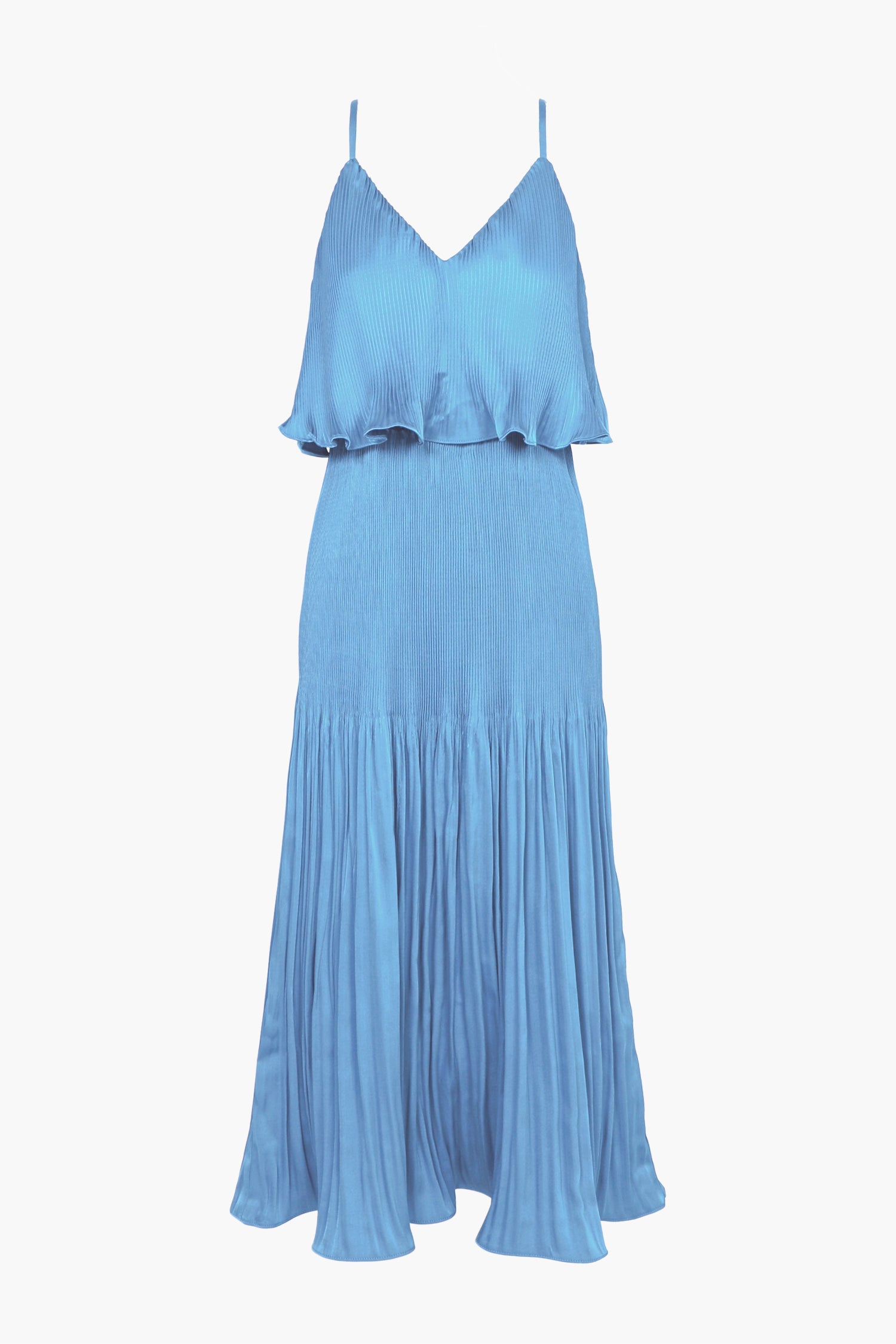 Nayla Overlay Pleated Midi Dress