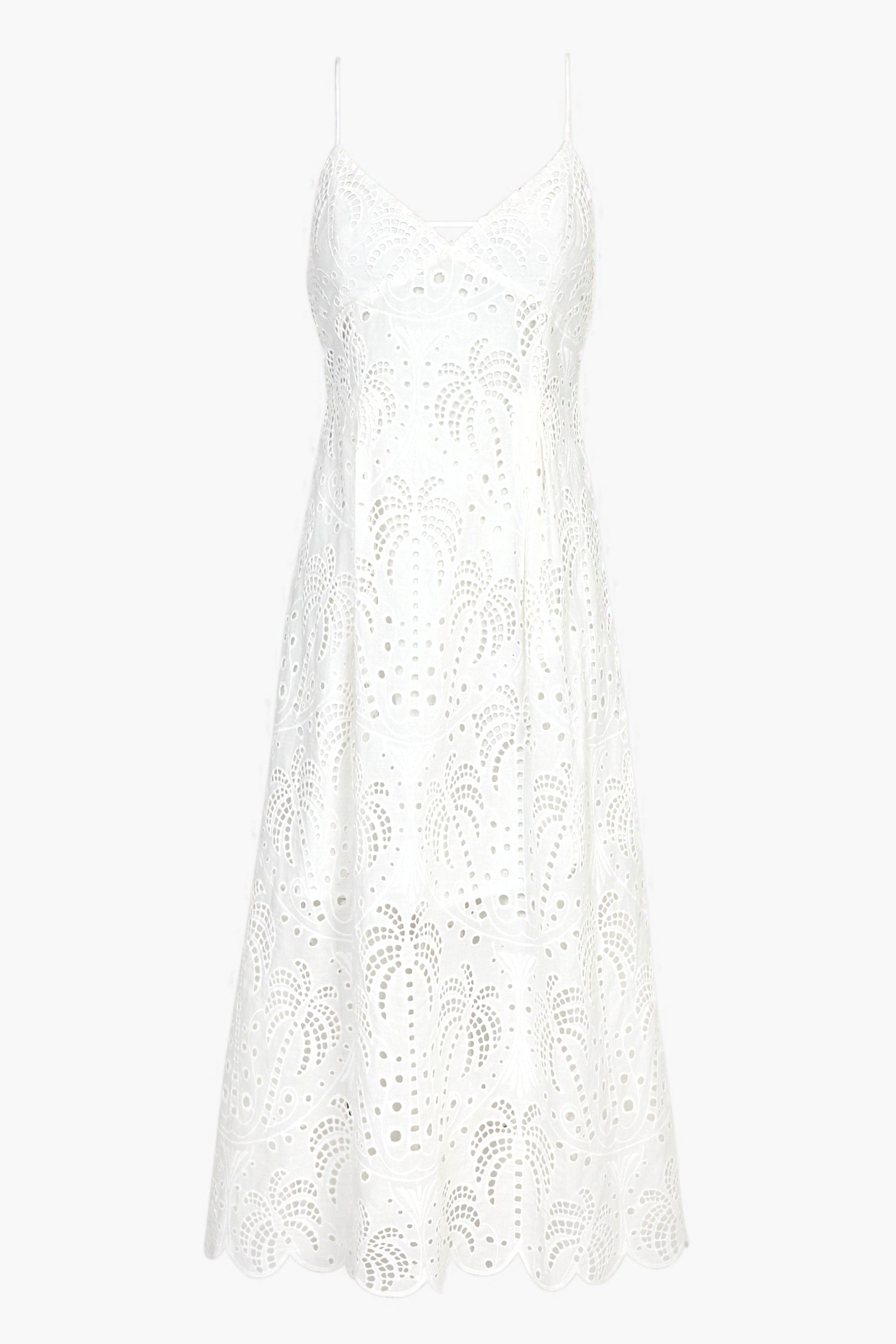 Krista Cotton Eyelet Midi Dress