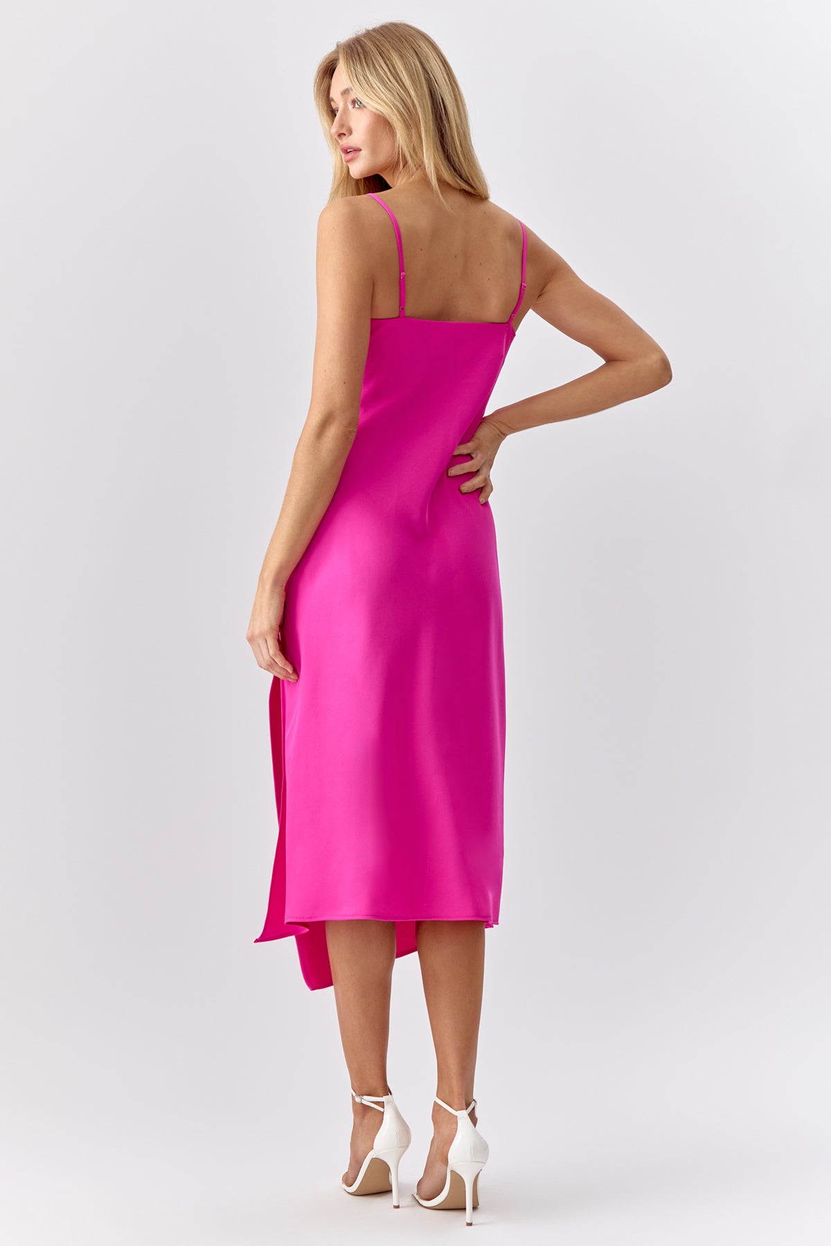 Faith Front Slit Slip Dress