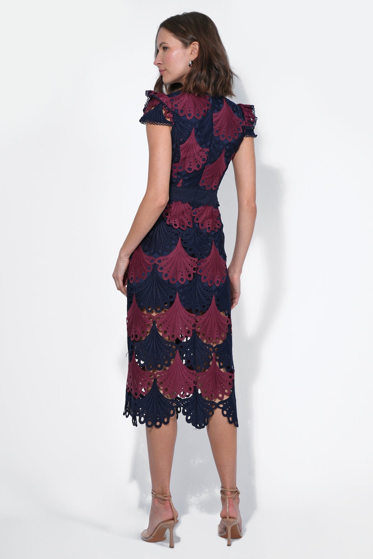 Mia Crochet Lace Midi Dress