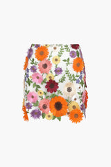 Tina 3D Multi Floral Skirt