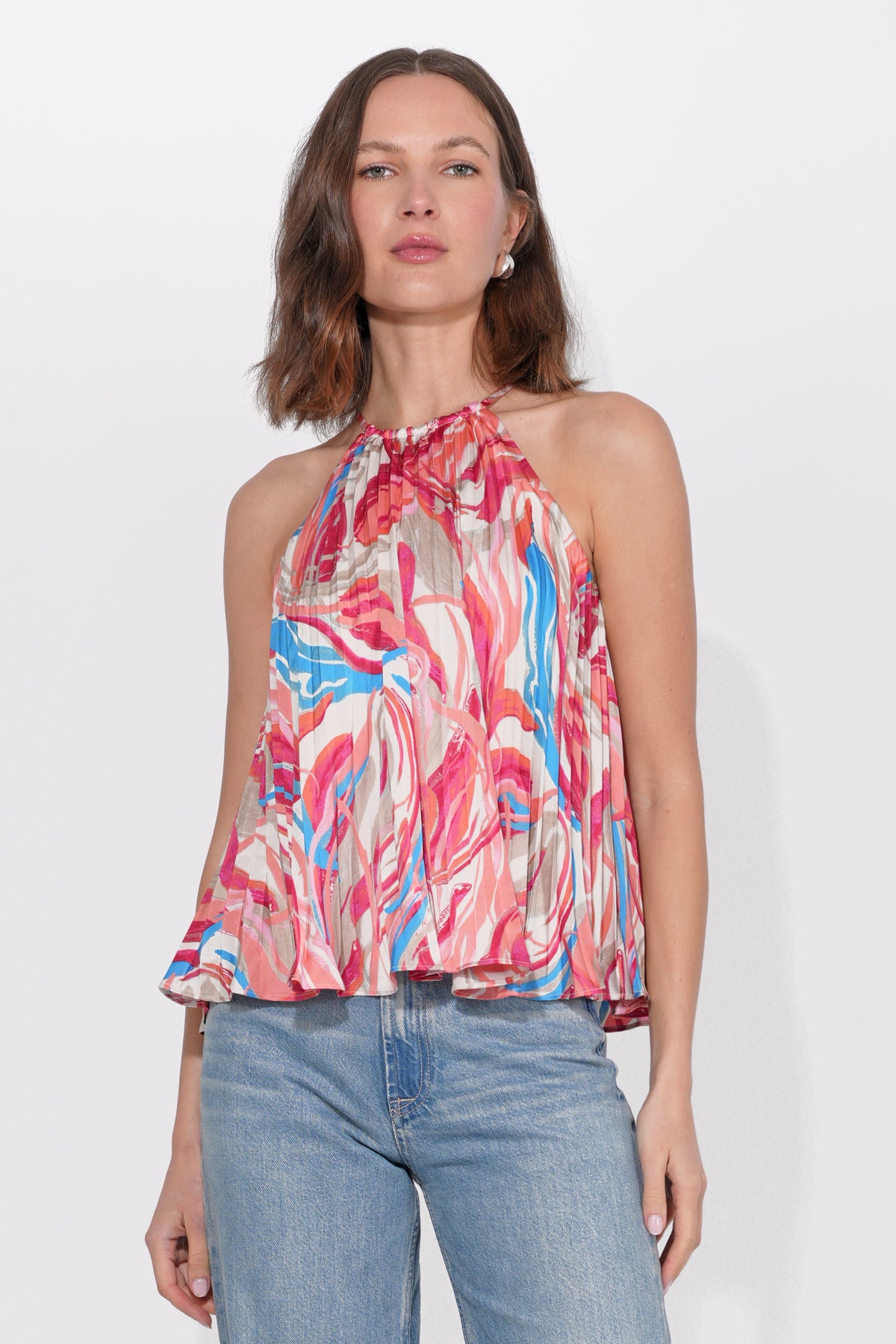 Loretta Pleated Halter Top