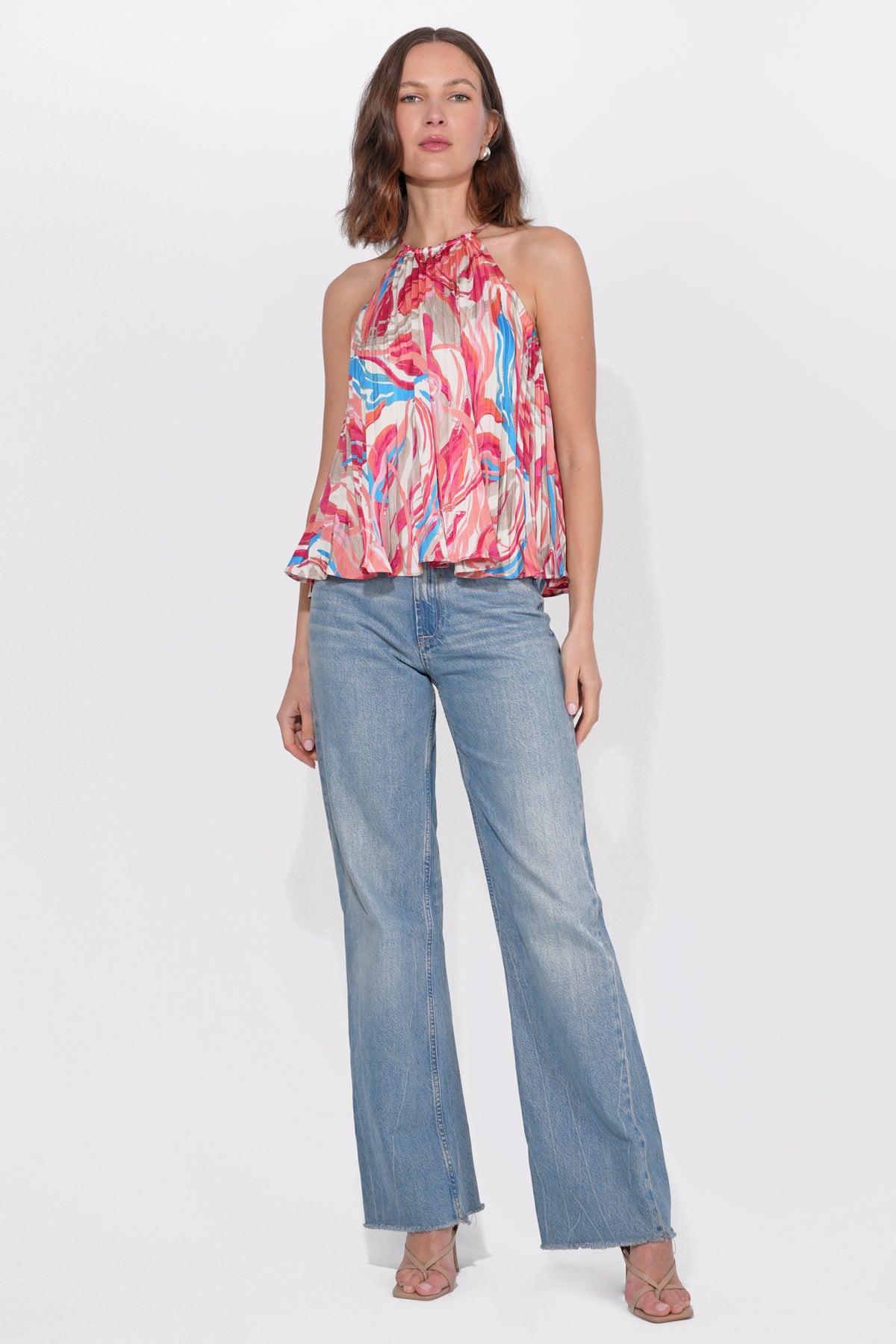 Loretta Pleated Halter Top