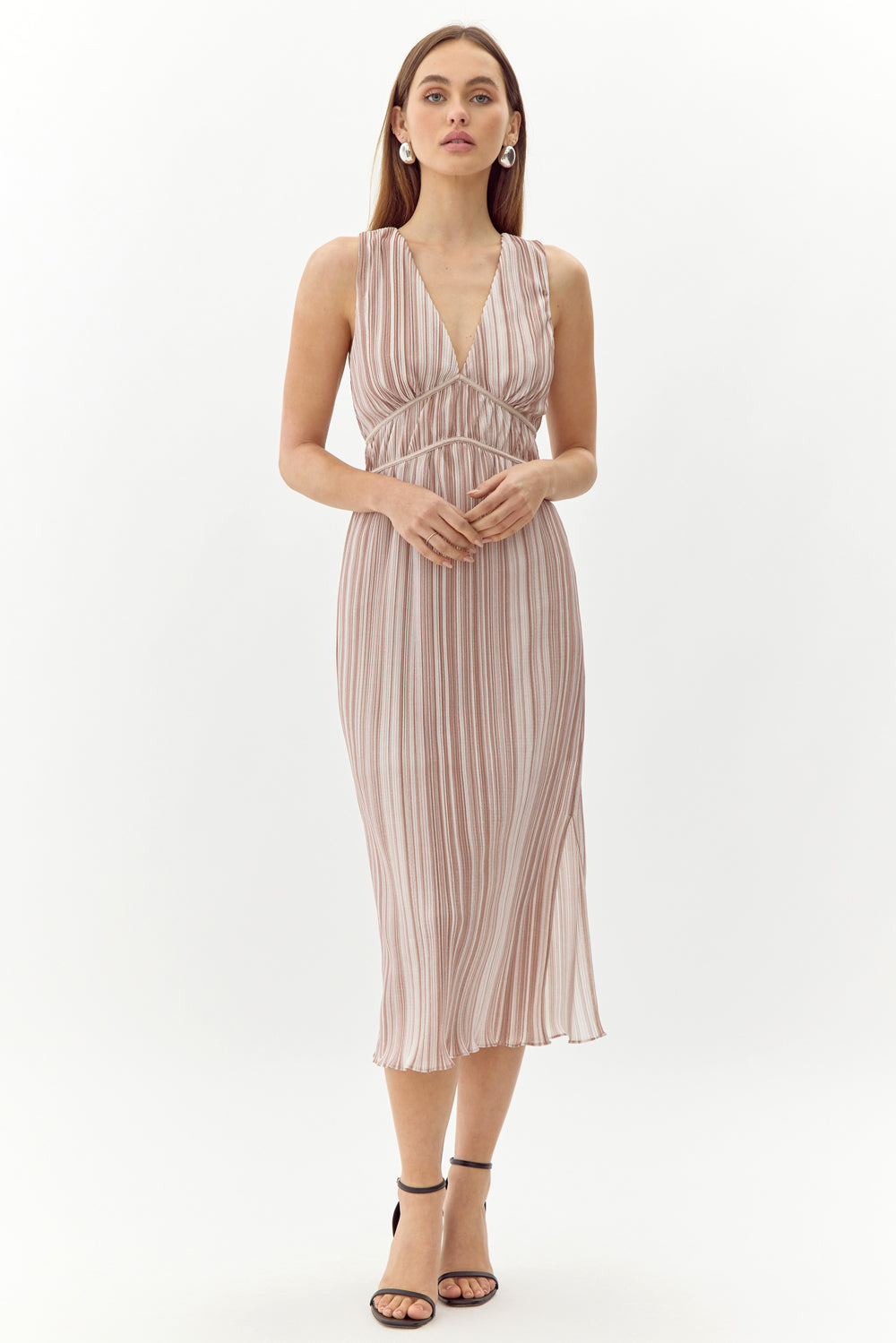 Wilton Pleated Midi Dress
