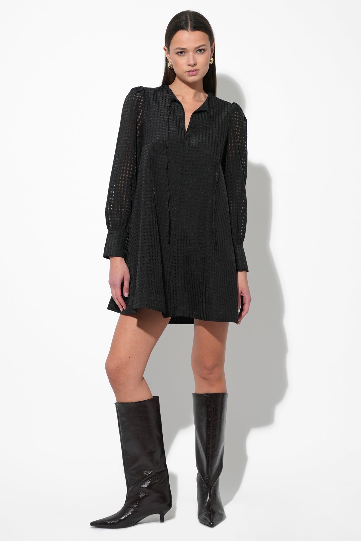 Ashley Seersucker Mini Dress