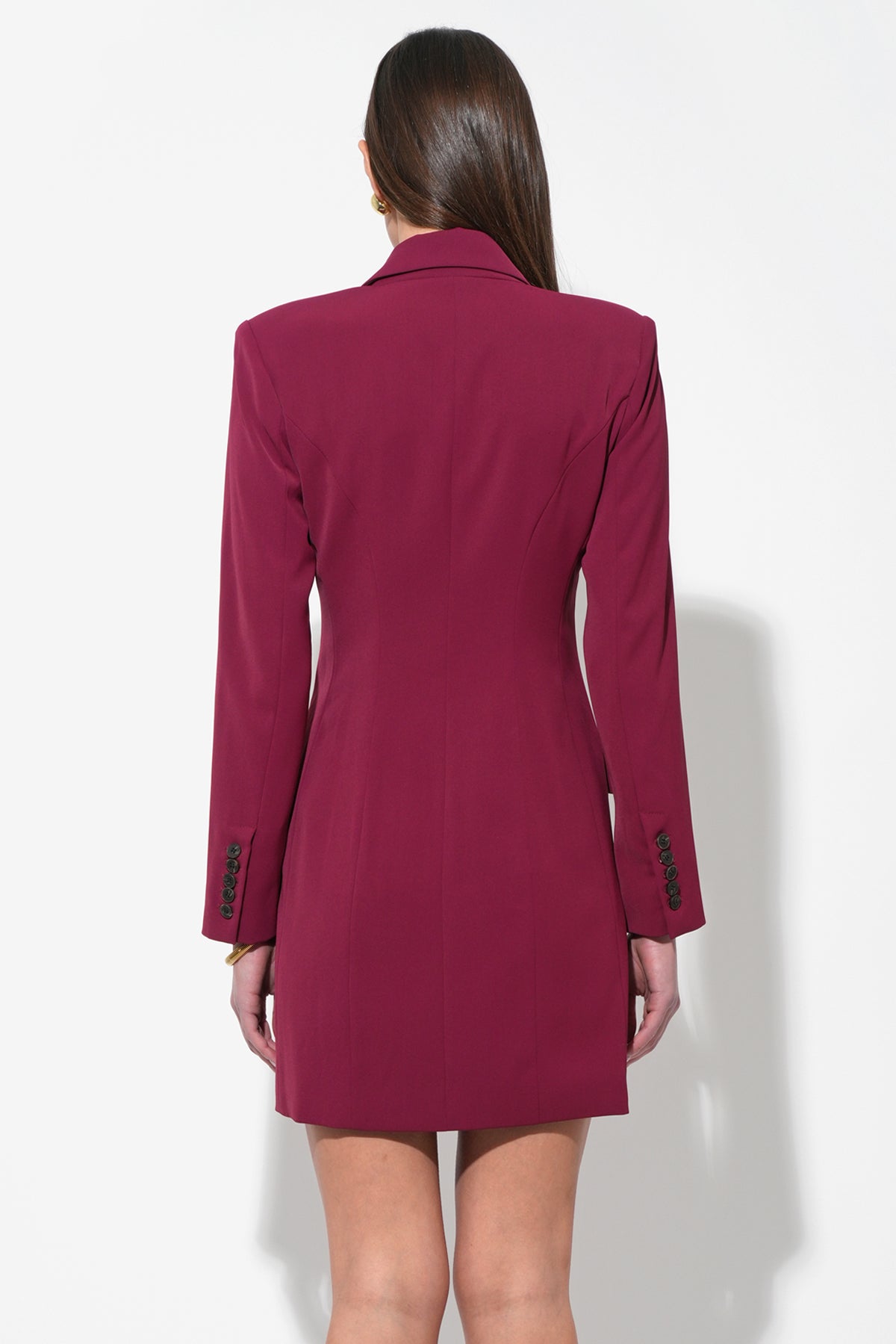 Felicia Pleated Front Blazer Dress