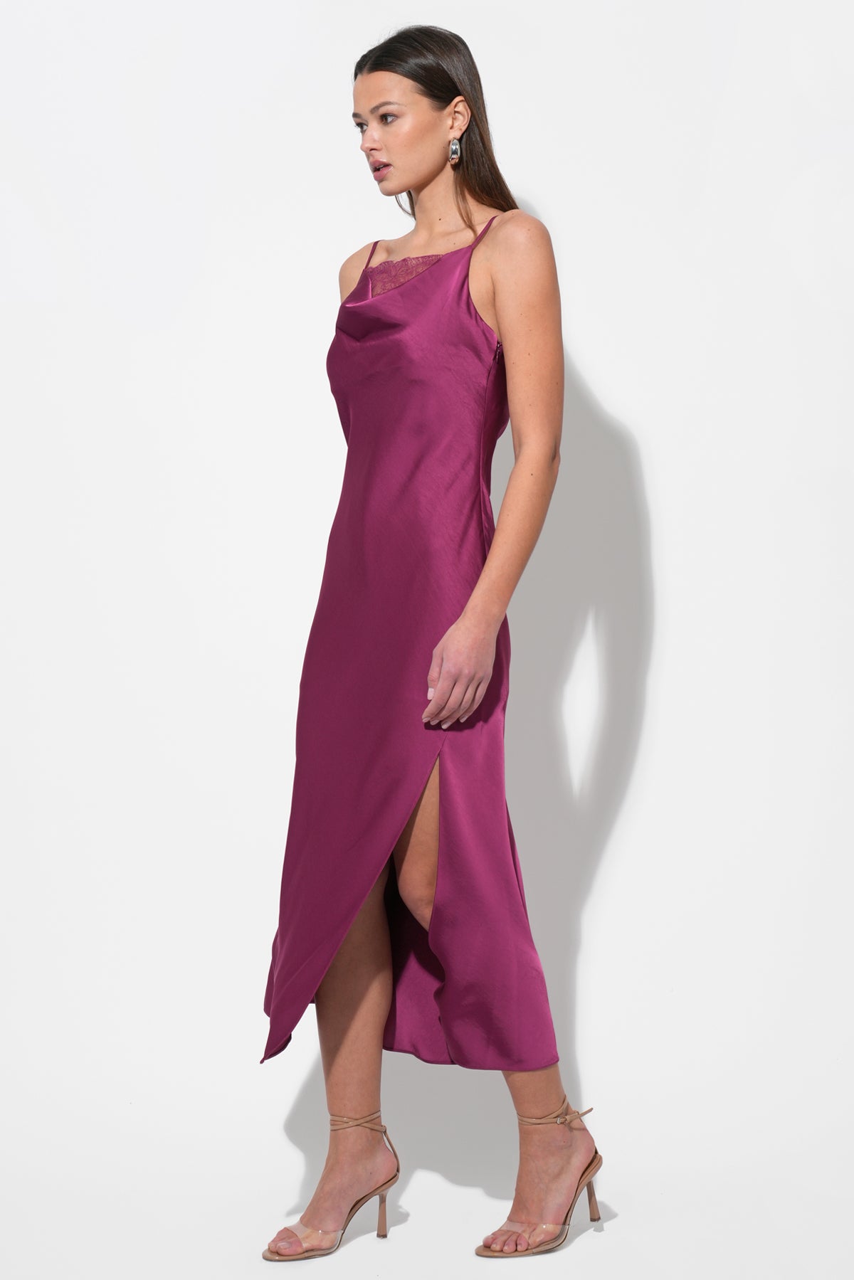 Serena Lace Cowl Neck Slip Dress