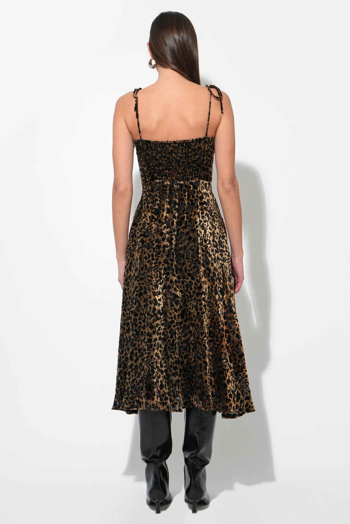 Weslena Bustier Burnout Midi Dress