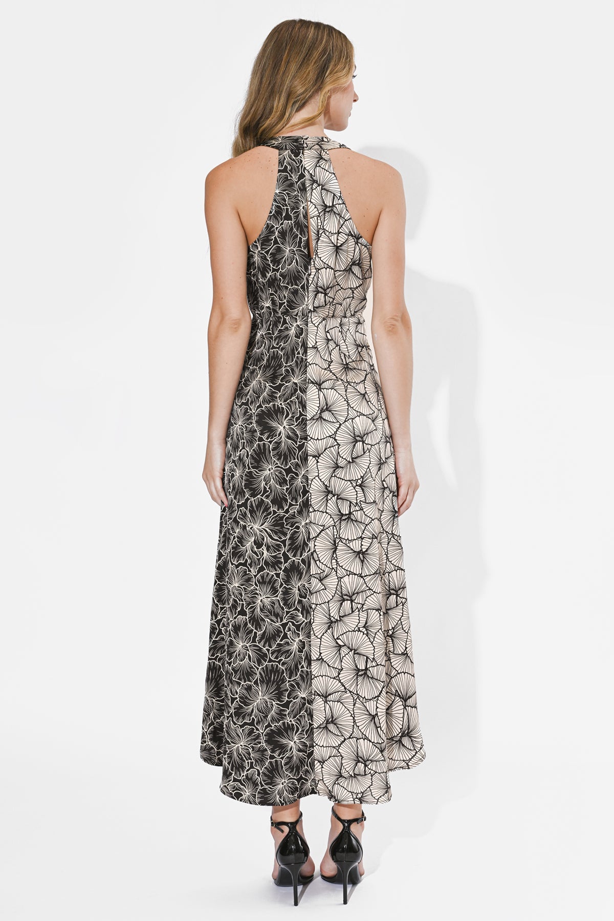 Ainsley Twin Print Halter Maxi Dress