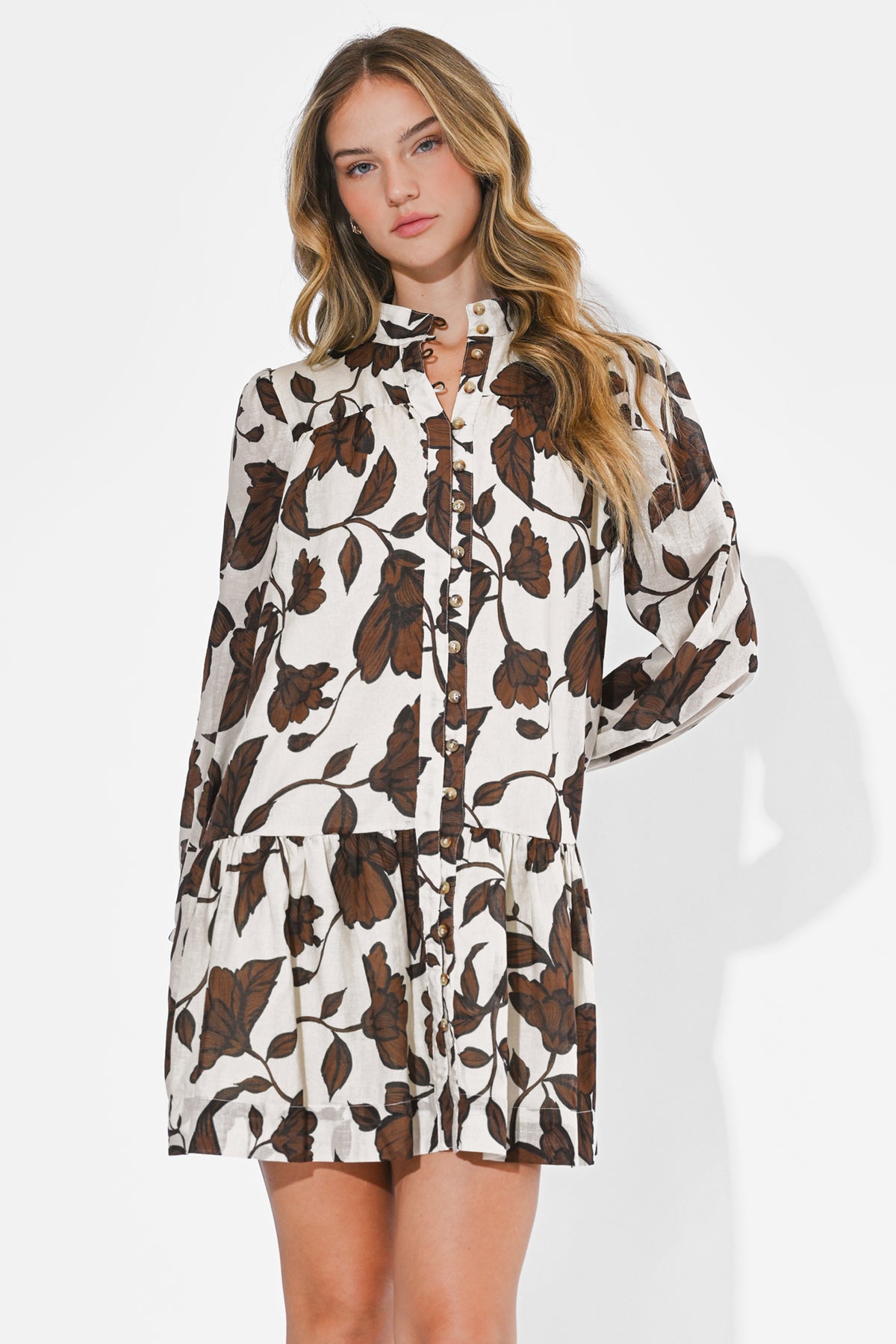 Sharon Long Sleeve Cotton Dress