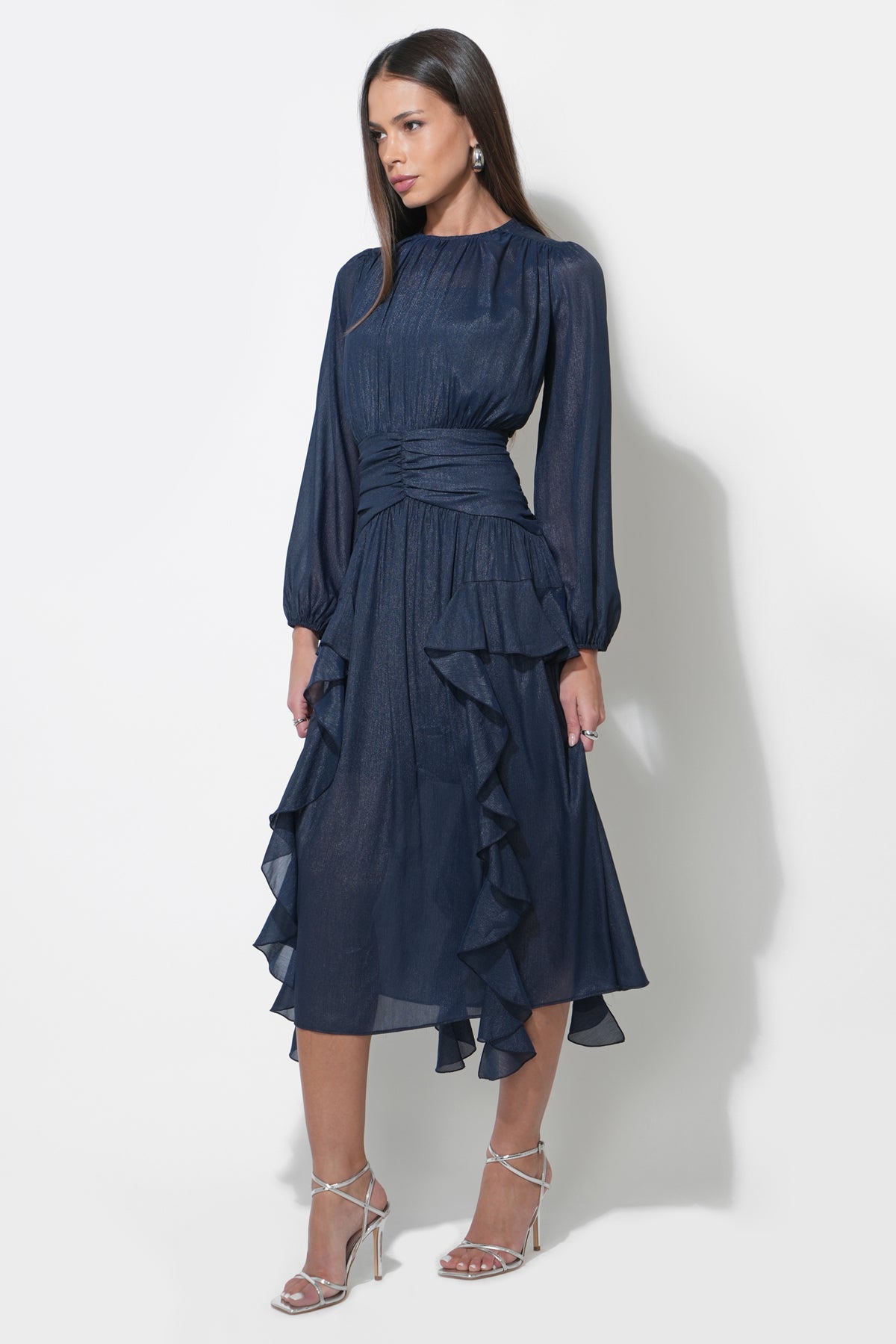 Marlowe Ruffle Maxi Chiffon Dress