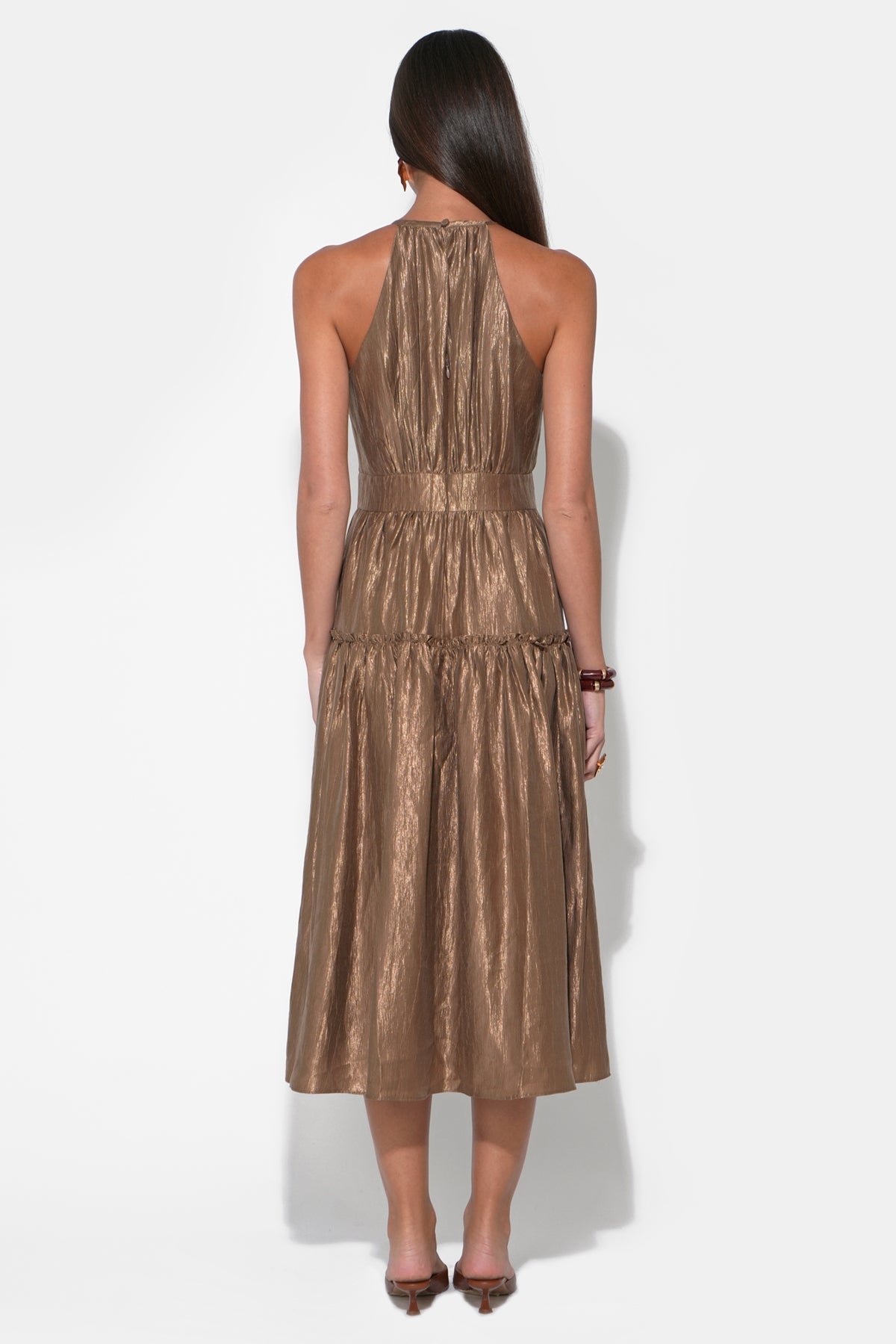 Margaret Halter Midi Dress