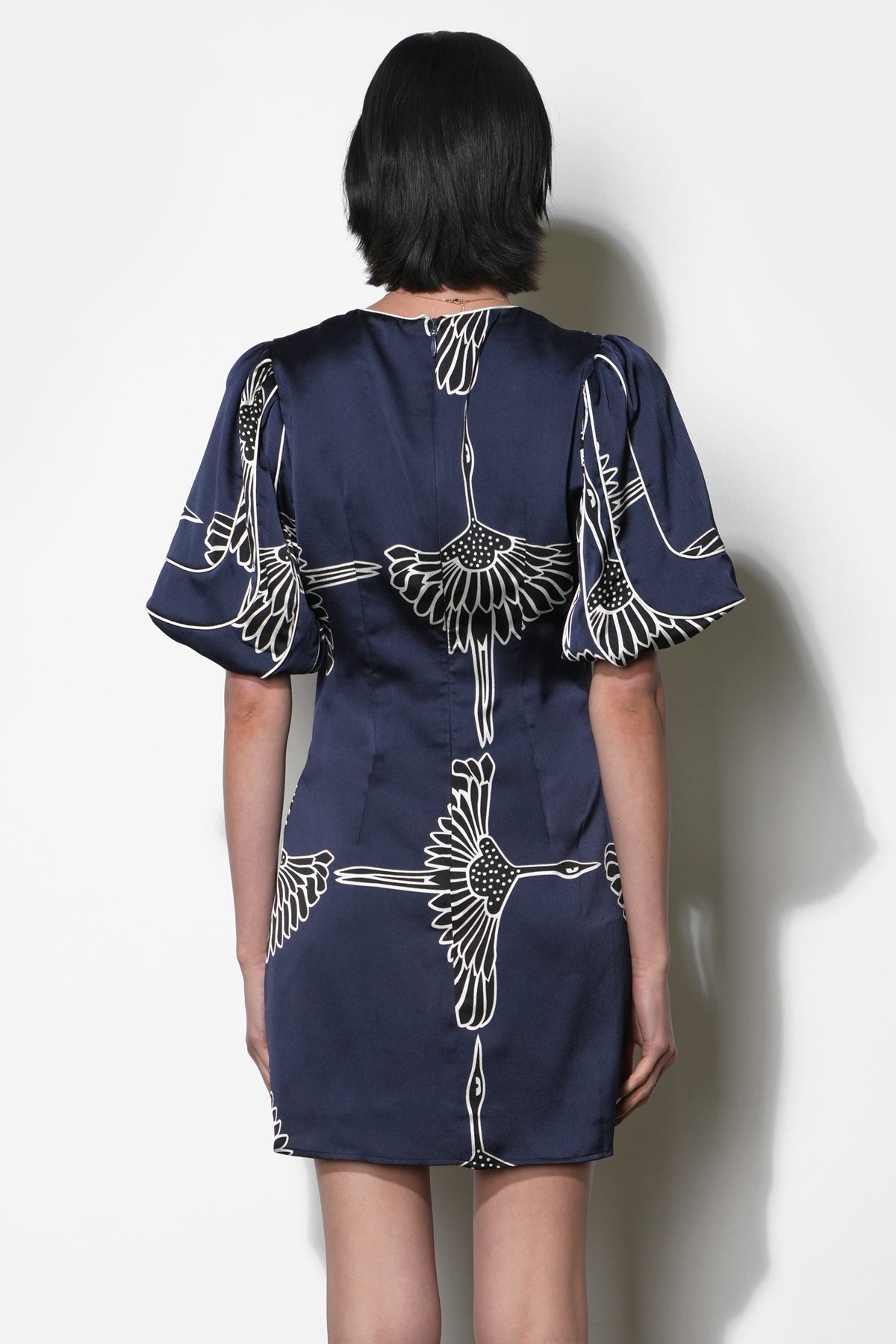 Sylvie V-Neck Bubble Sleeve Mini Dress