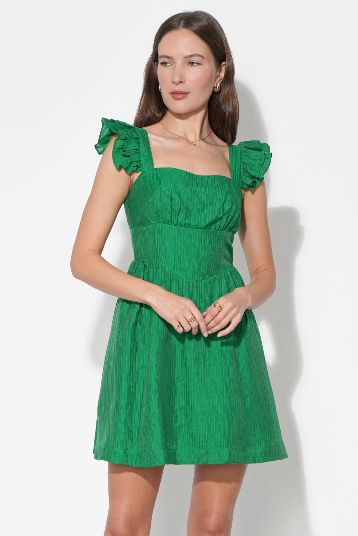 Charlene Flutter Sleeve Mini Dress