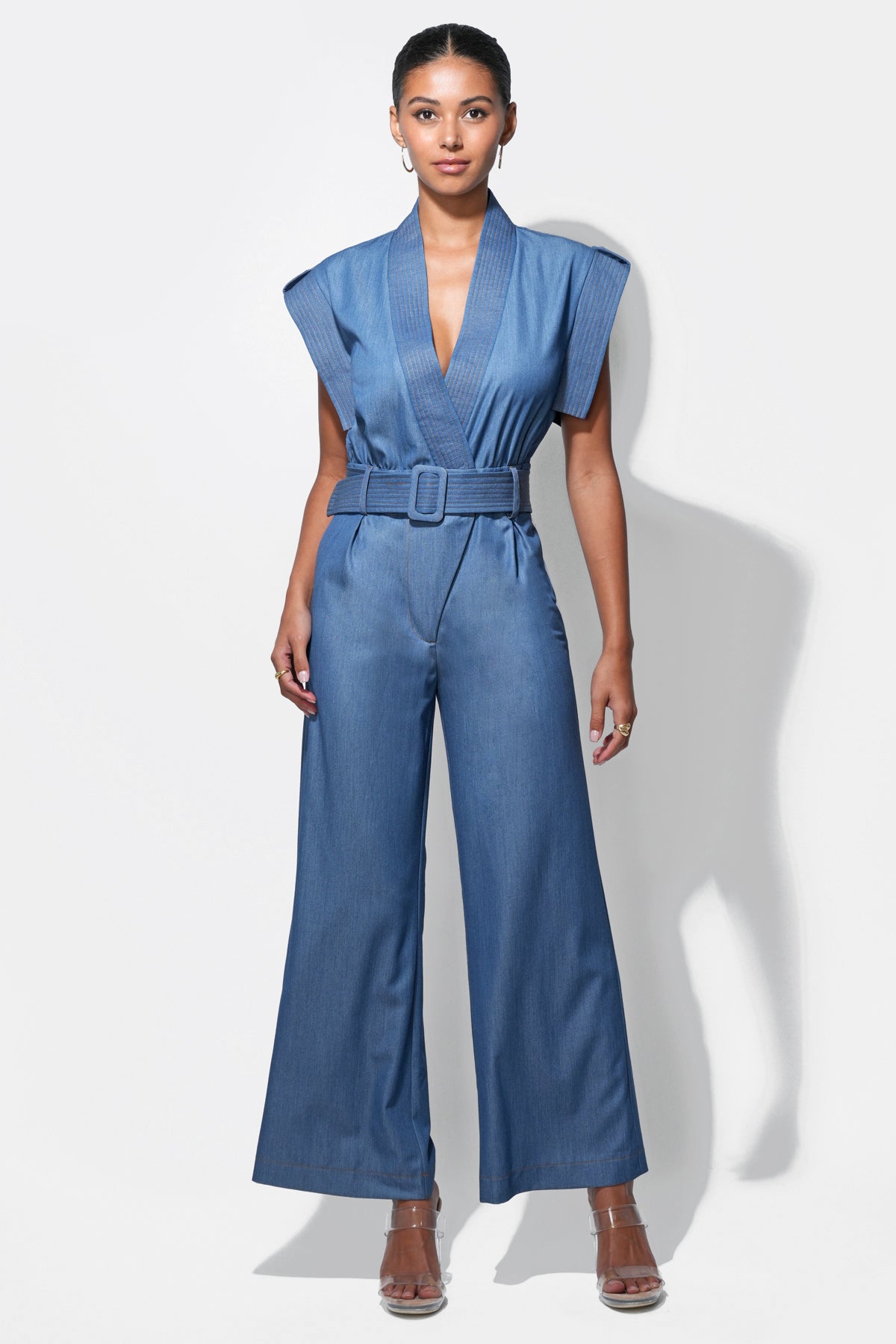 Talia Contrast Stitch Jumpsuit