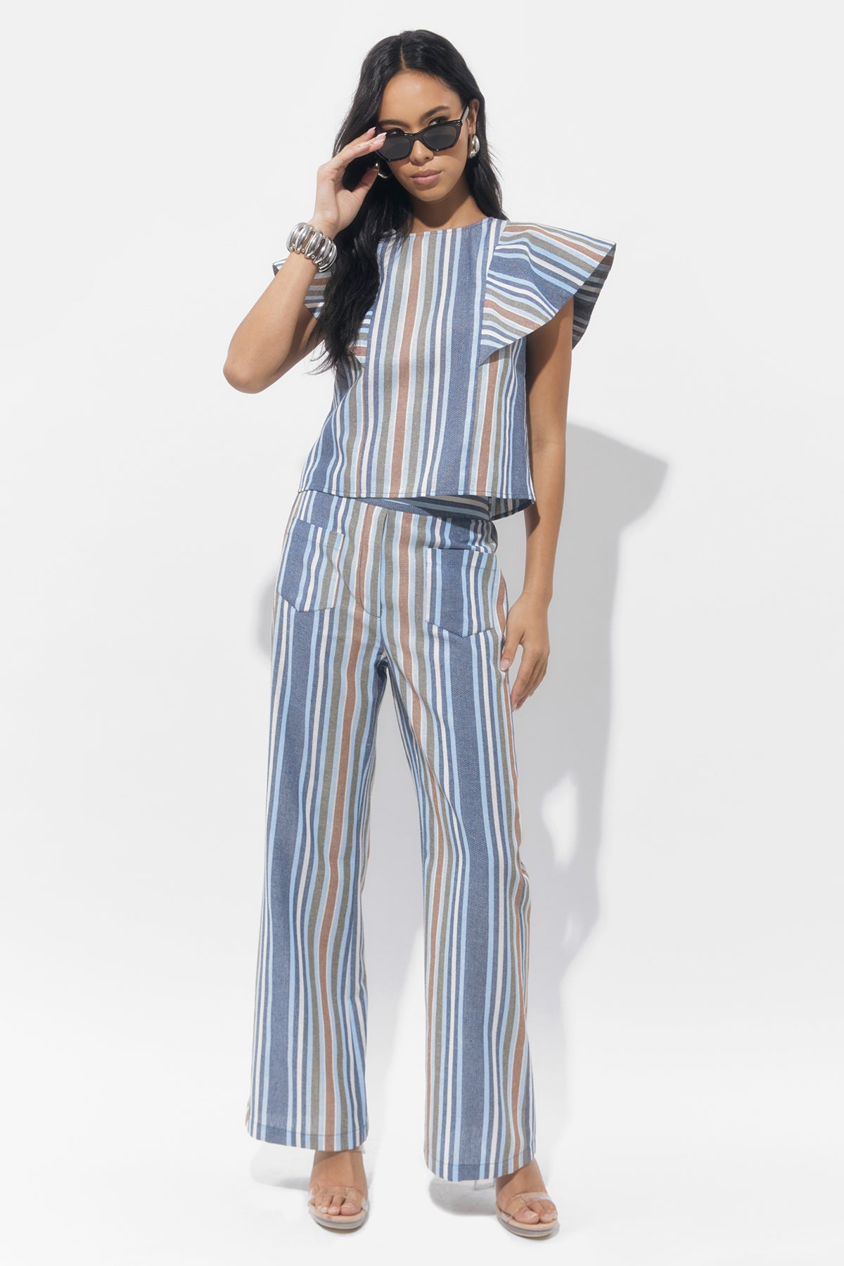 Anora Striped Relaxed Trouser