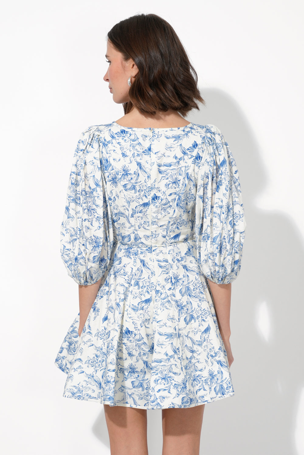 Clare Printed Fit and Flared Mini Dress