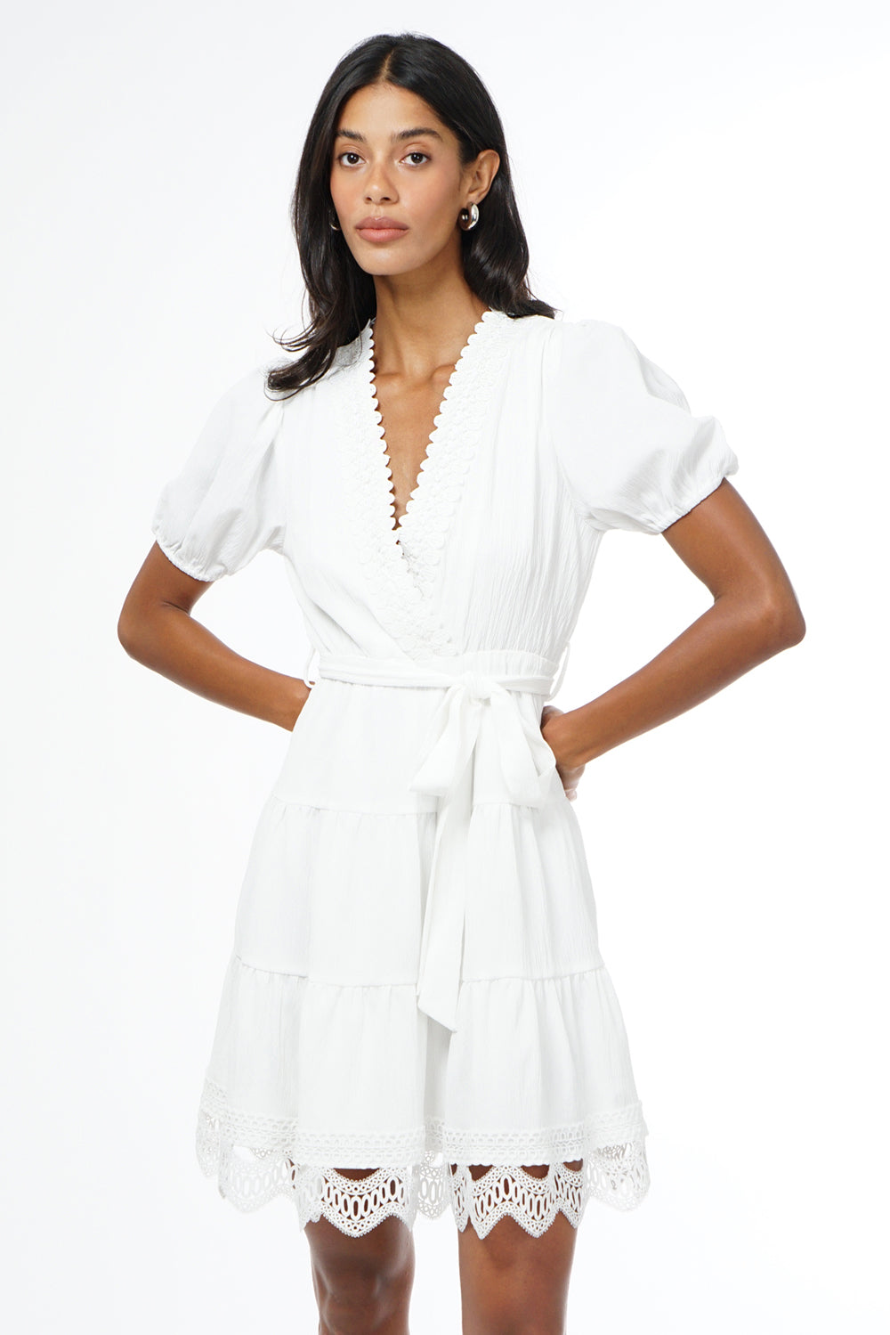 Connie Lace Trim Mini Dress