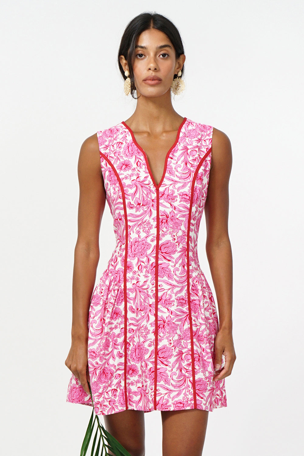 Kendra Floral Scalloped Mini Dress