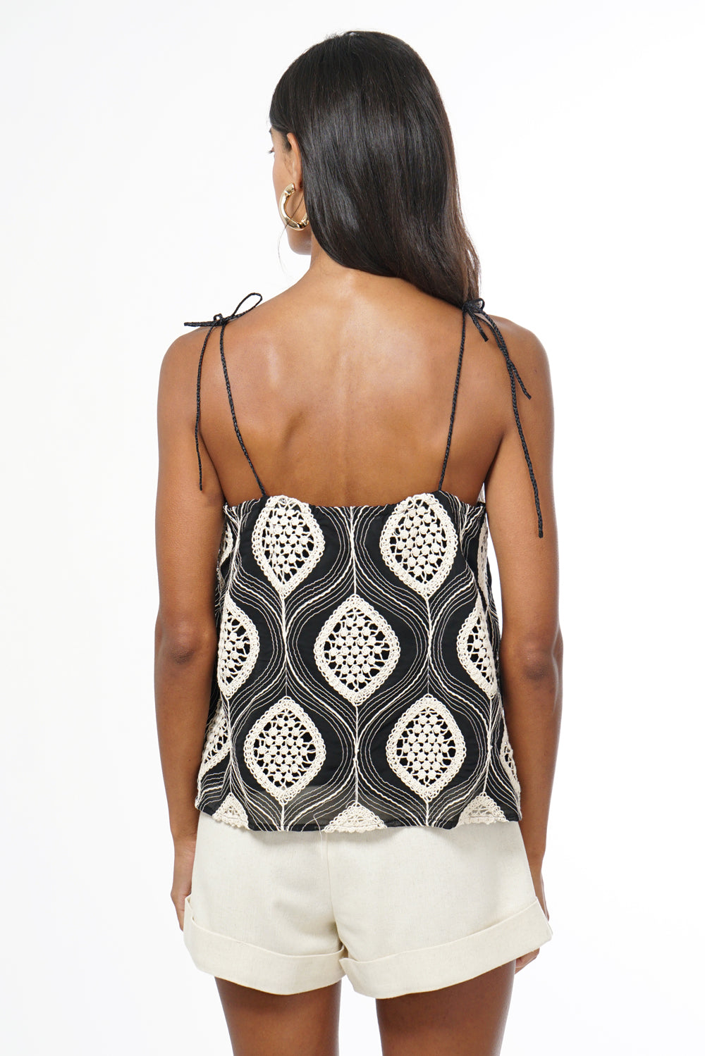 Camila Strappy Embroidered Top