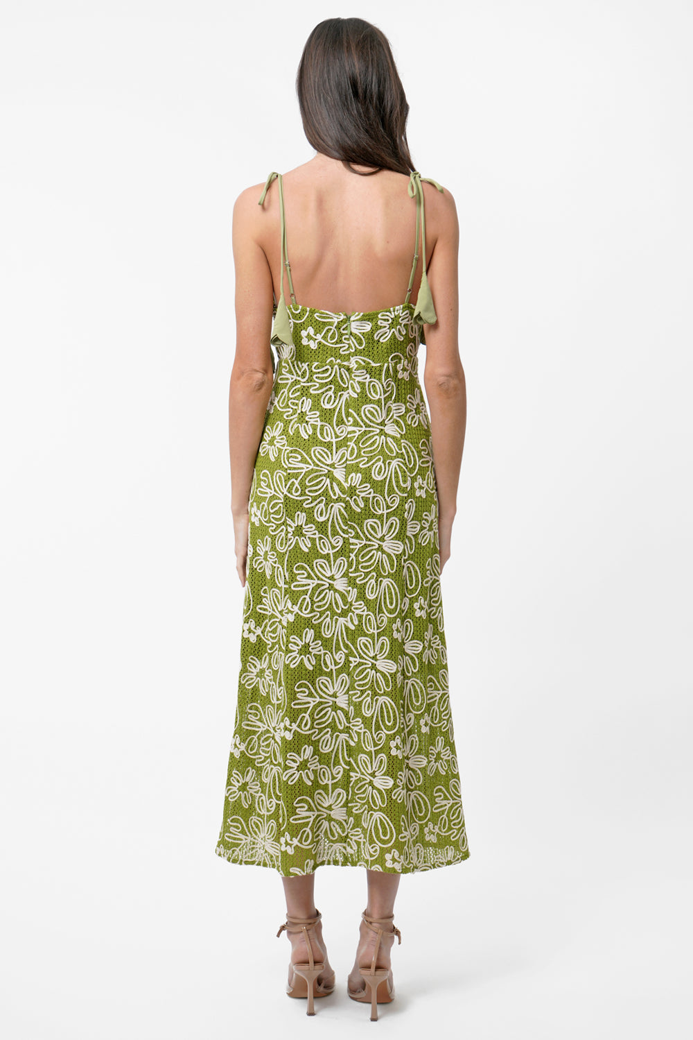 Trina Corded Textured Slip Midi Dress