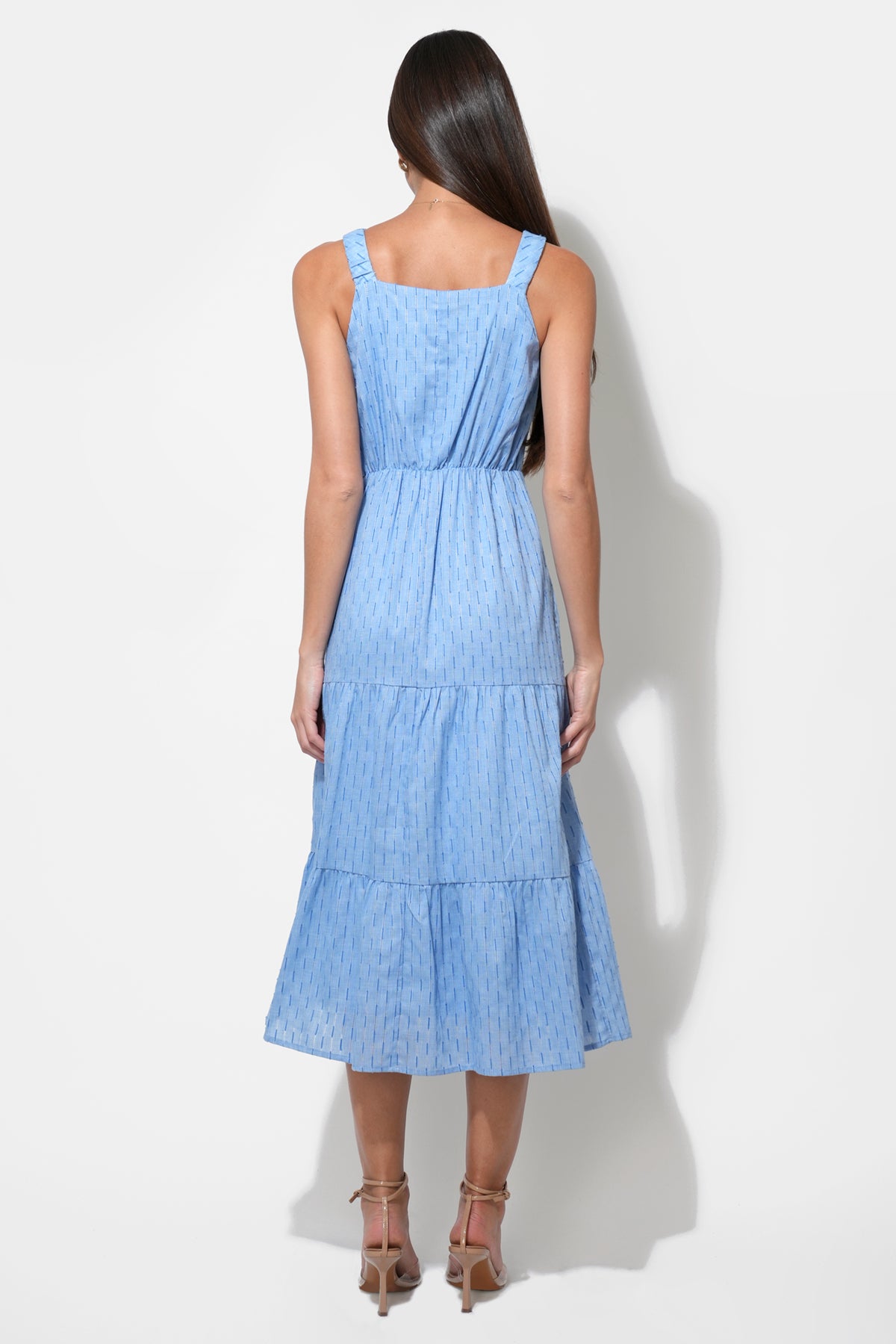 Rosali Textured Cotton Midi Dress