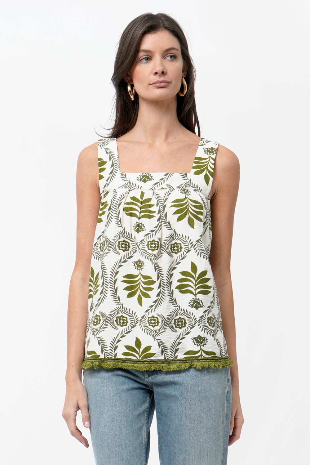 Roy Square Neckline Printed Top