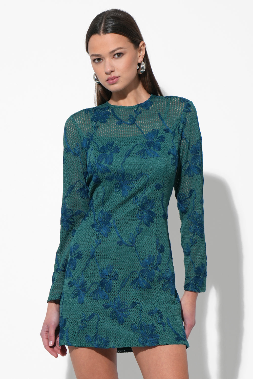 Cheryl Crochet Lace Mini Dress