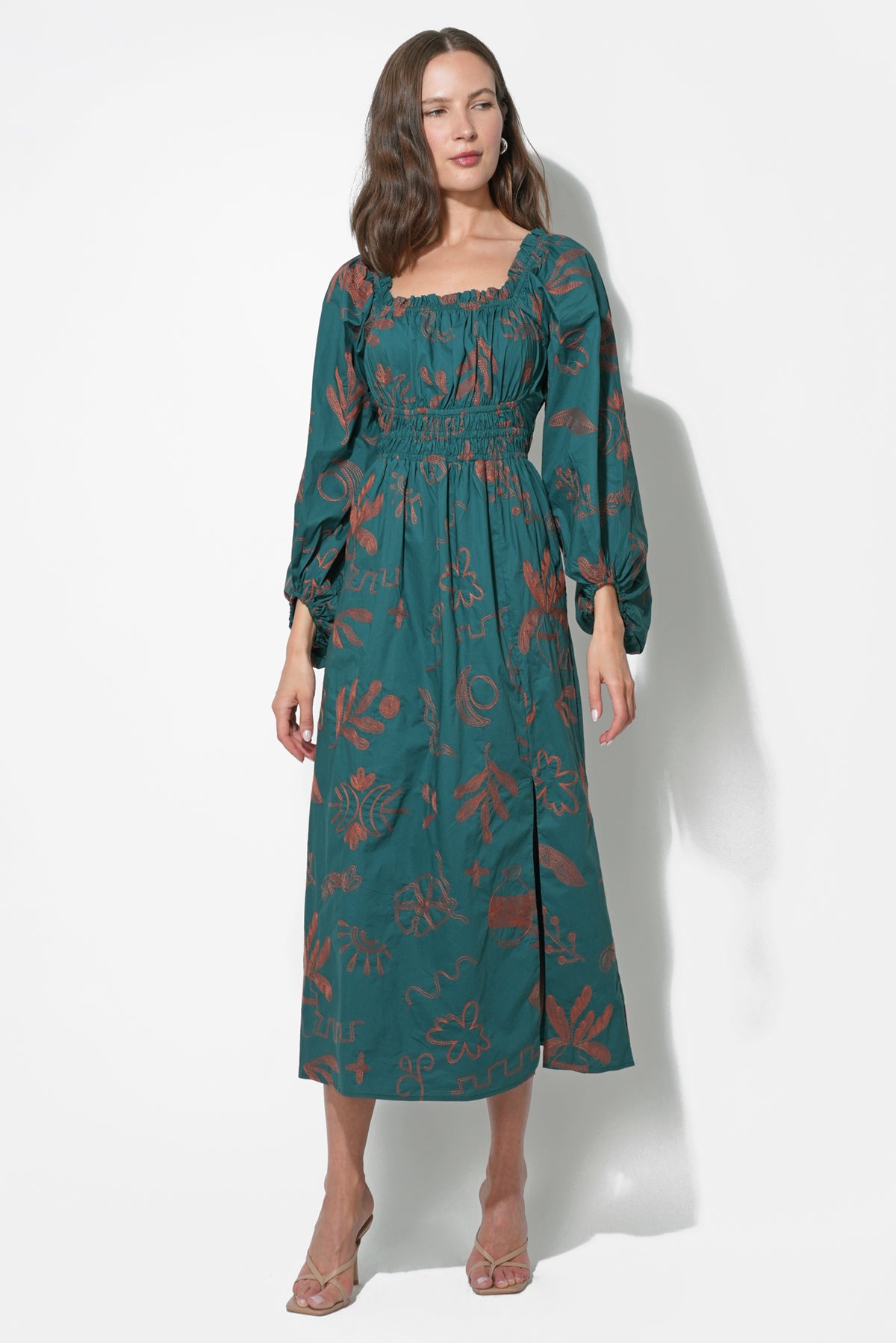 Magnolia Smocked Bodice Midi Dress