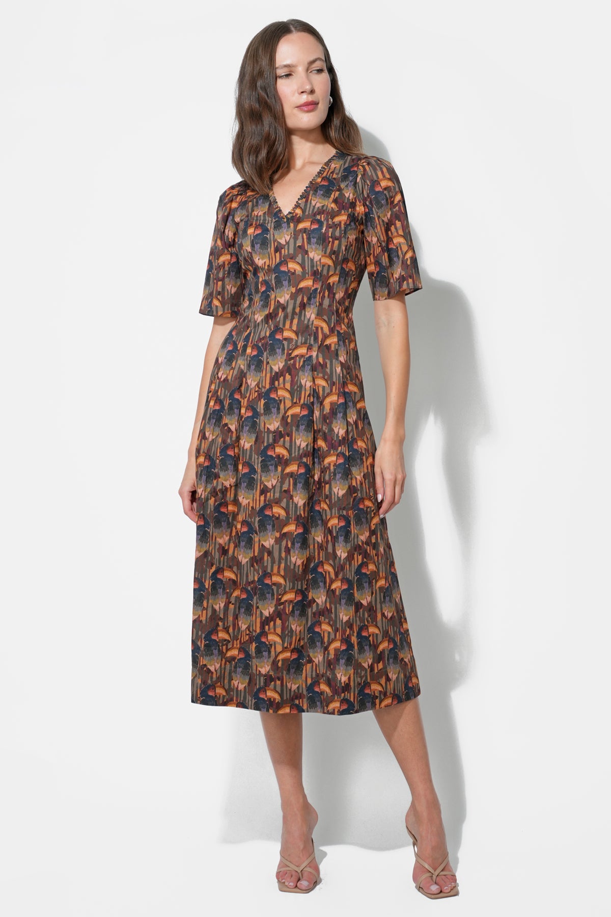 Gracie Puff Sleeve Midi Dress