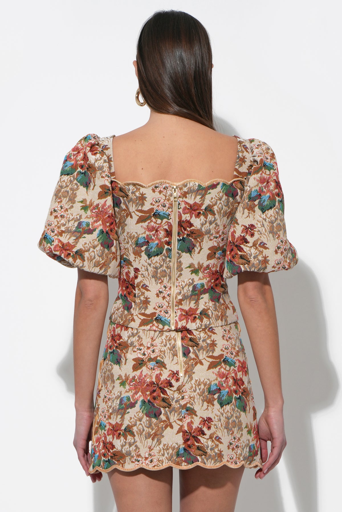 Lori Tapestry Lace Up Skirt