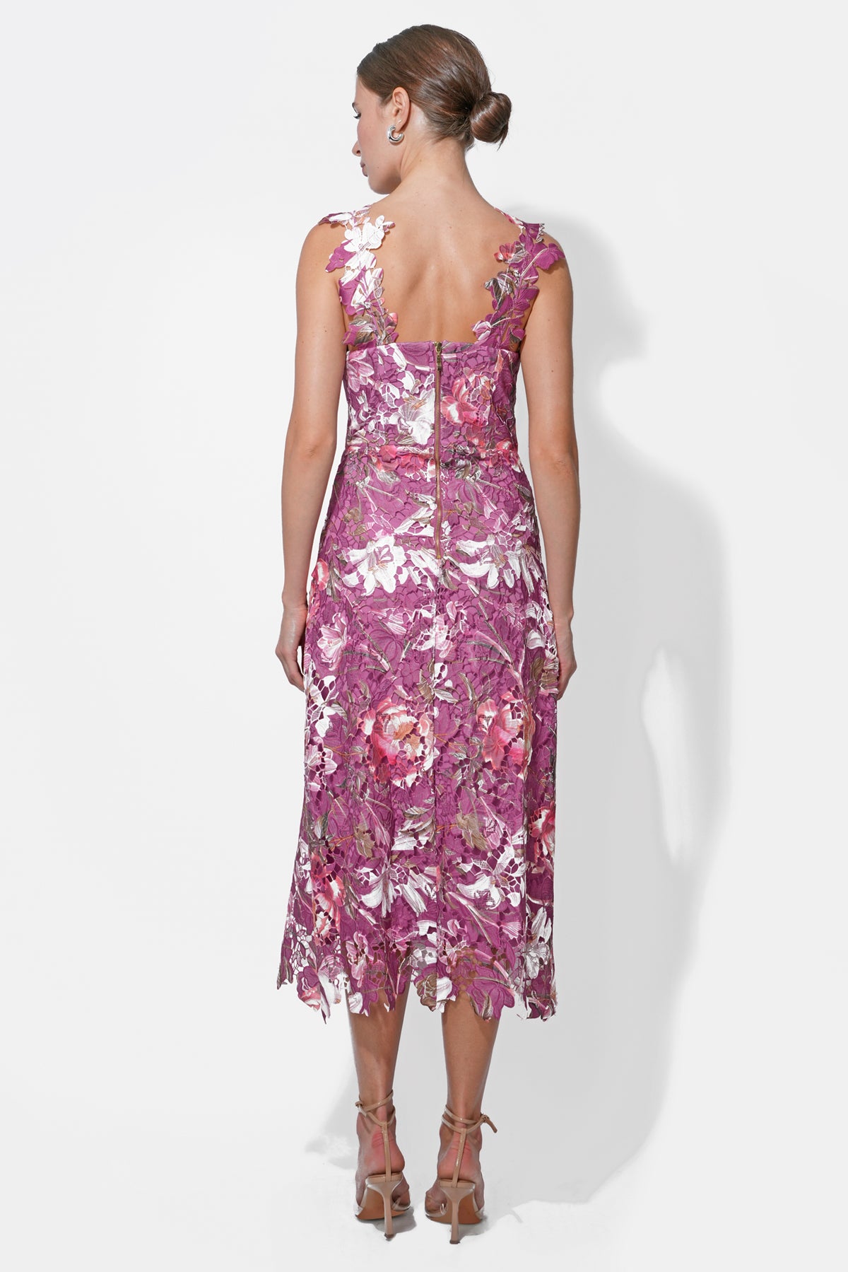 Prudence Floral Lace Midi Dress