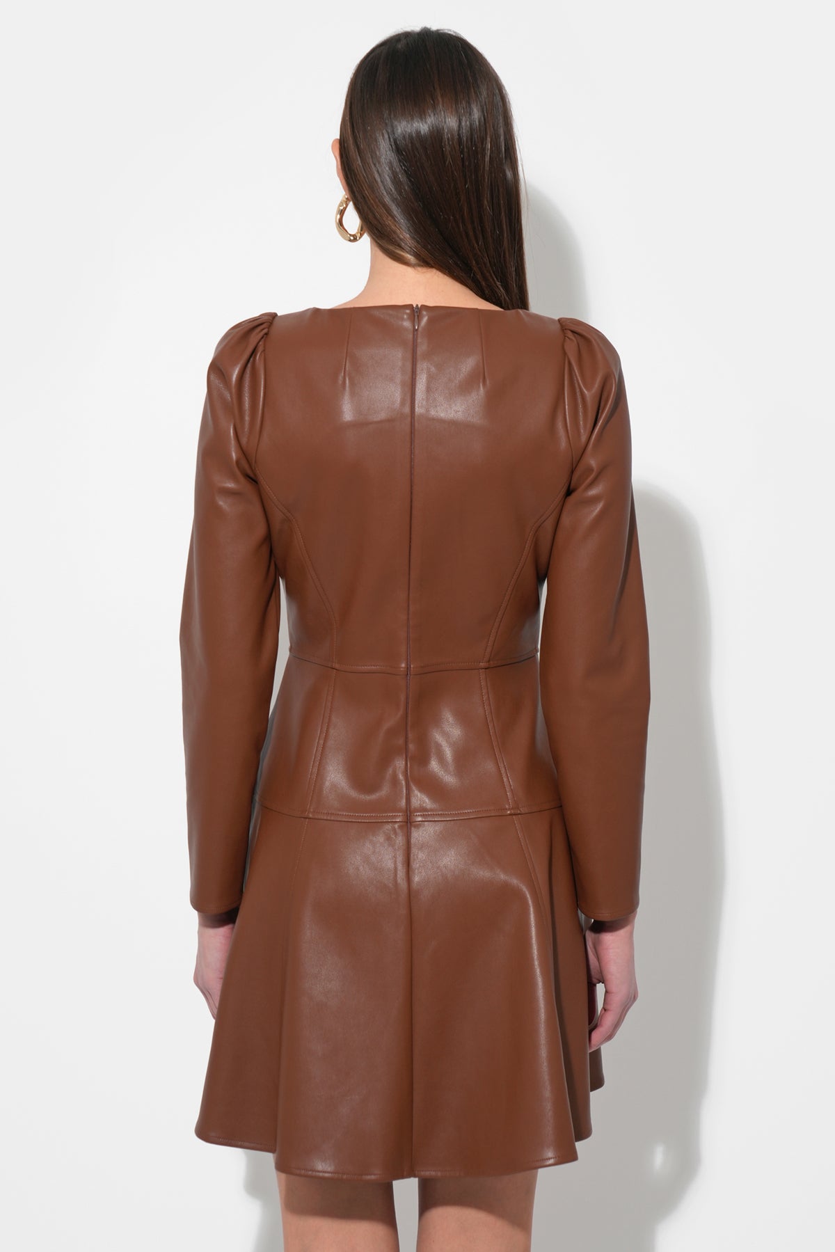 Kaleen Faux Leather Mini Dress