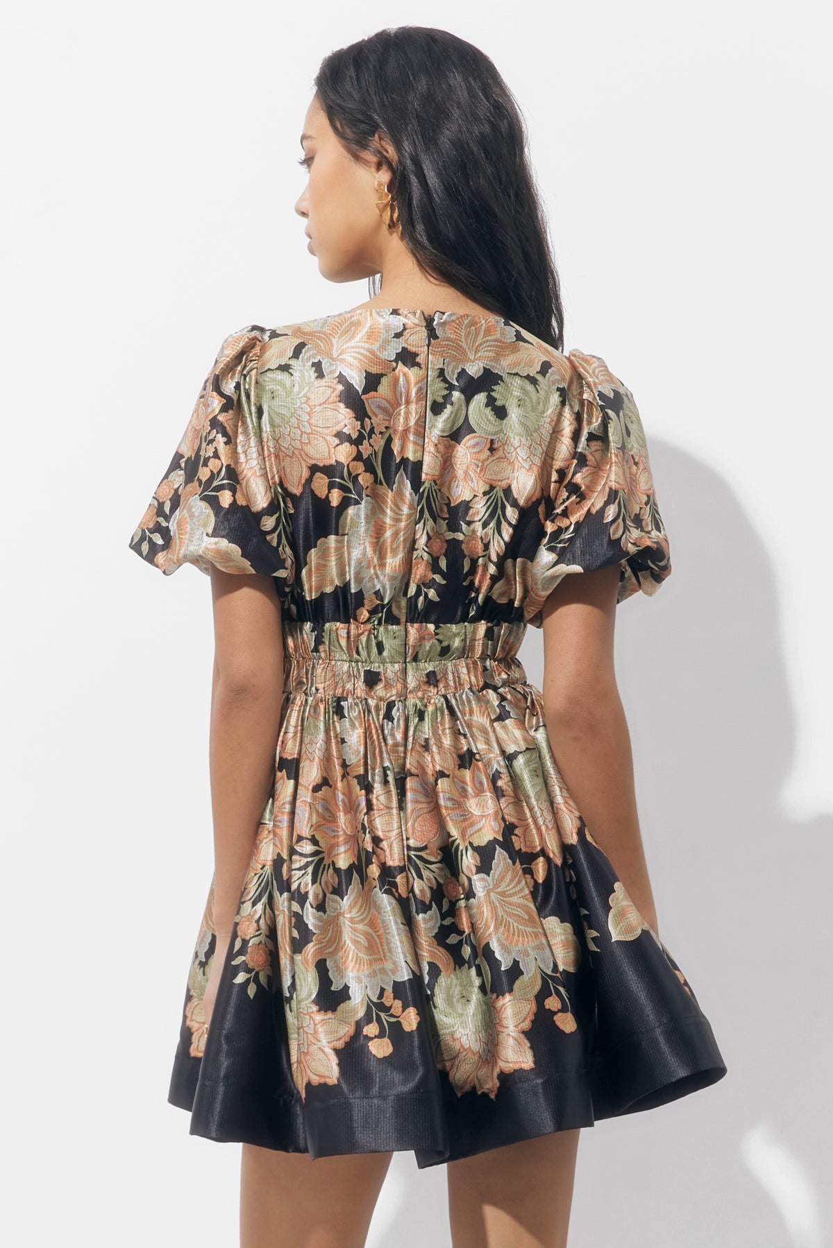 Koi Border Printed Mini Fit and Flare Dress