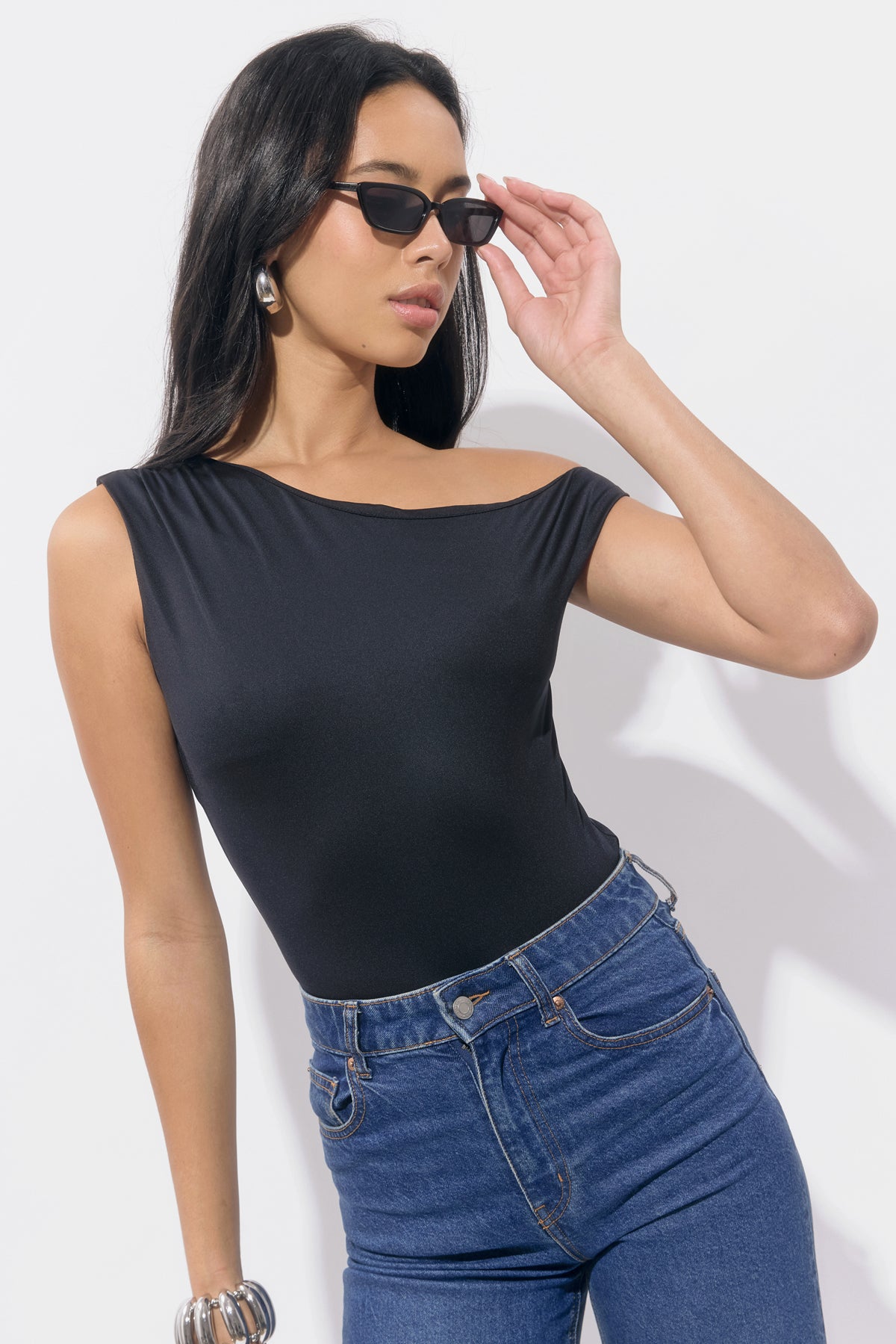 Tommie Asymmetrical Knit Bodysuit