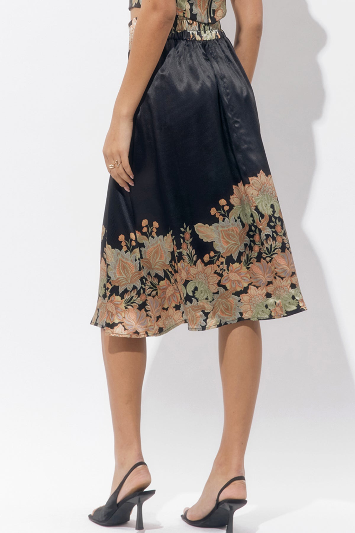 Donis Border Print Maxi Skirt