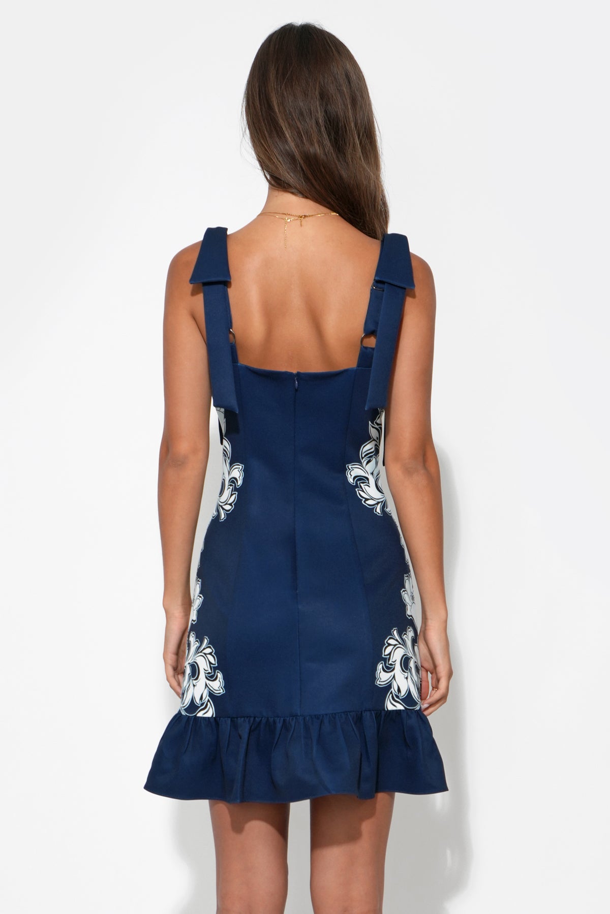 Elizabeth Placement Print Mini Dress