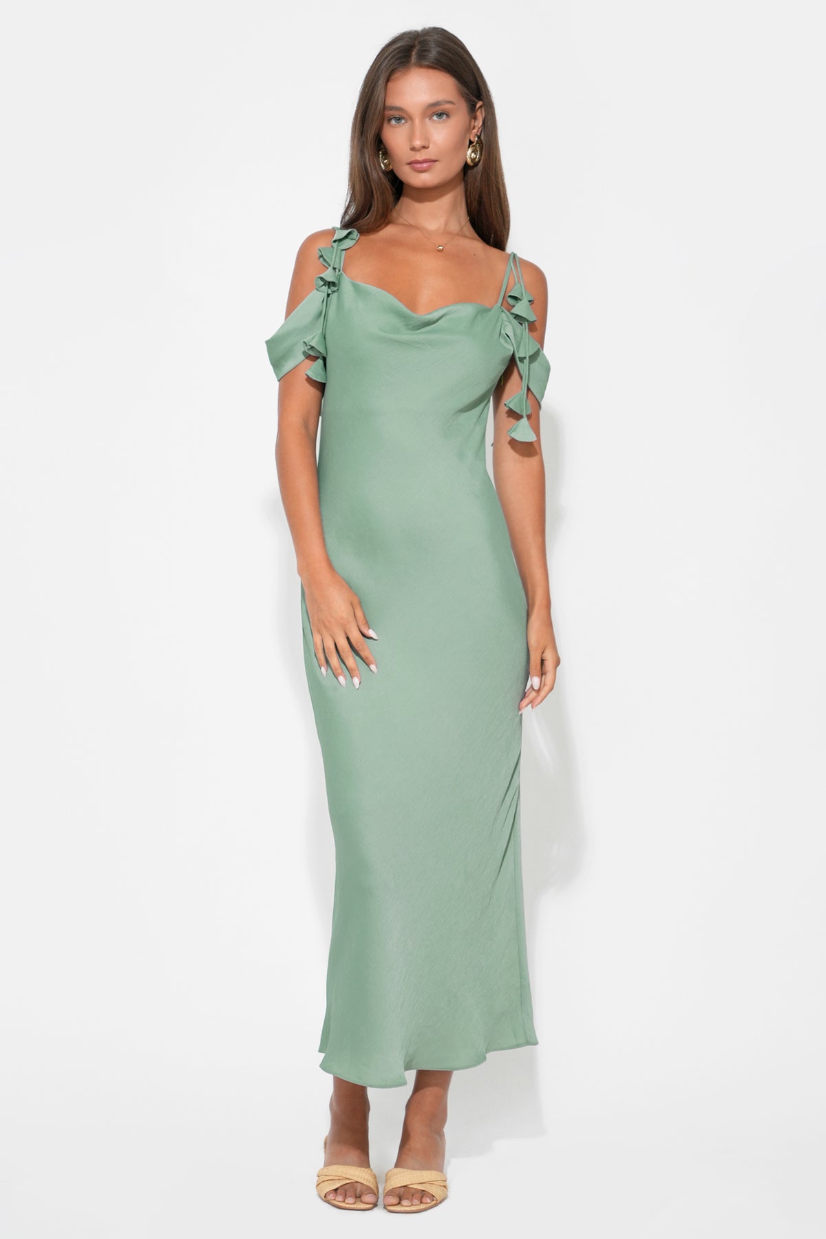 Alana Off The Shoulder Cowl Neck Dress