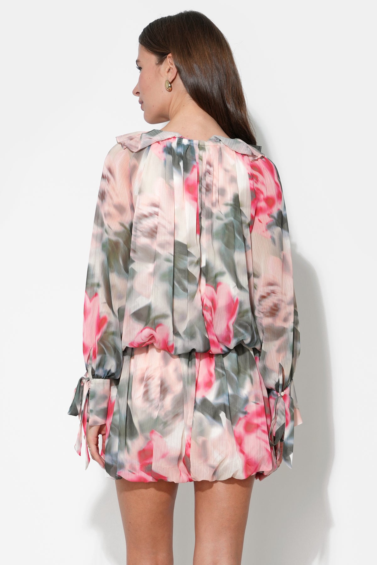 Maya Pull On Mini Dress With Long Sleeves